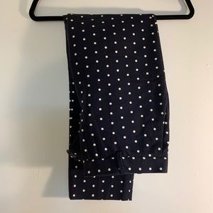 Polka Dot Slim Crop Pants